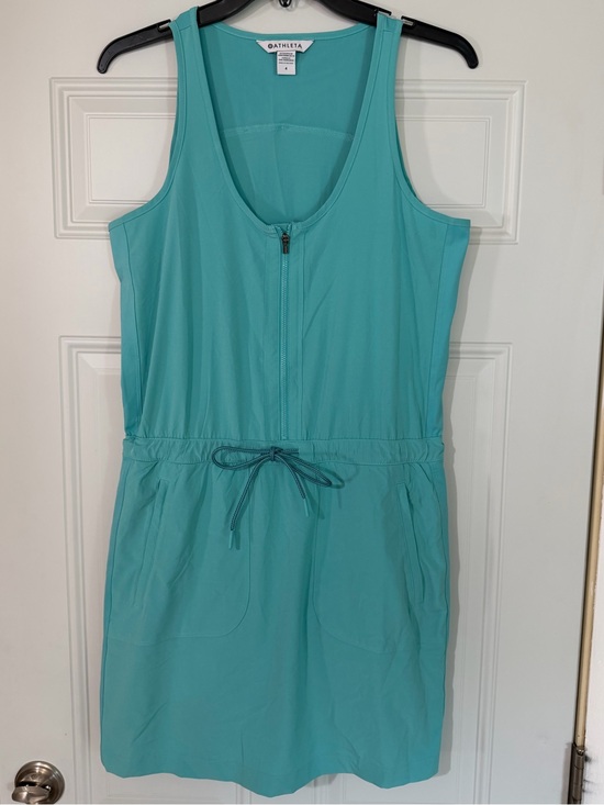 Athleta Other - Athleta Expedition Women's Dress Short Mini Jersey Pockets Sleeveless 4 Blue